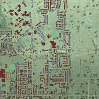 Second close-up of the map of American Fork, Utah print showing more streets and buildings
