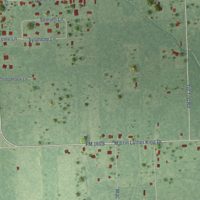 Second close-up of the map of Ames, Texas print showing more streets and buildings