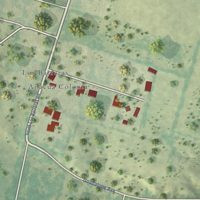 Second close-up of the map of Anacua, Texas print showing more streets and buildings