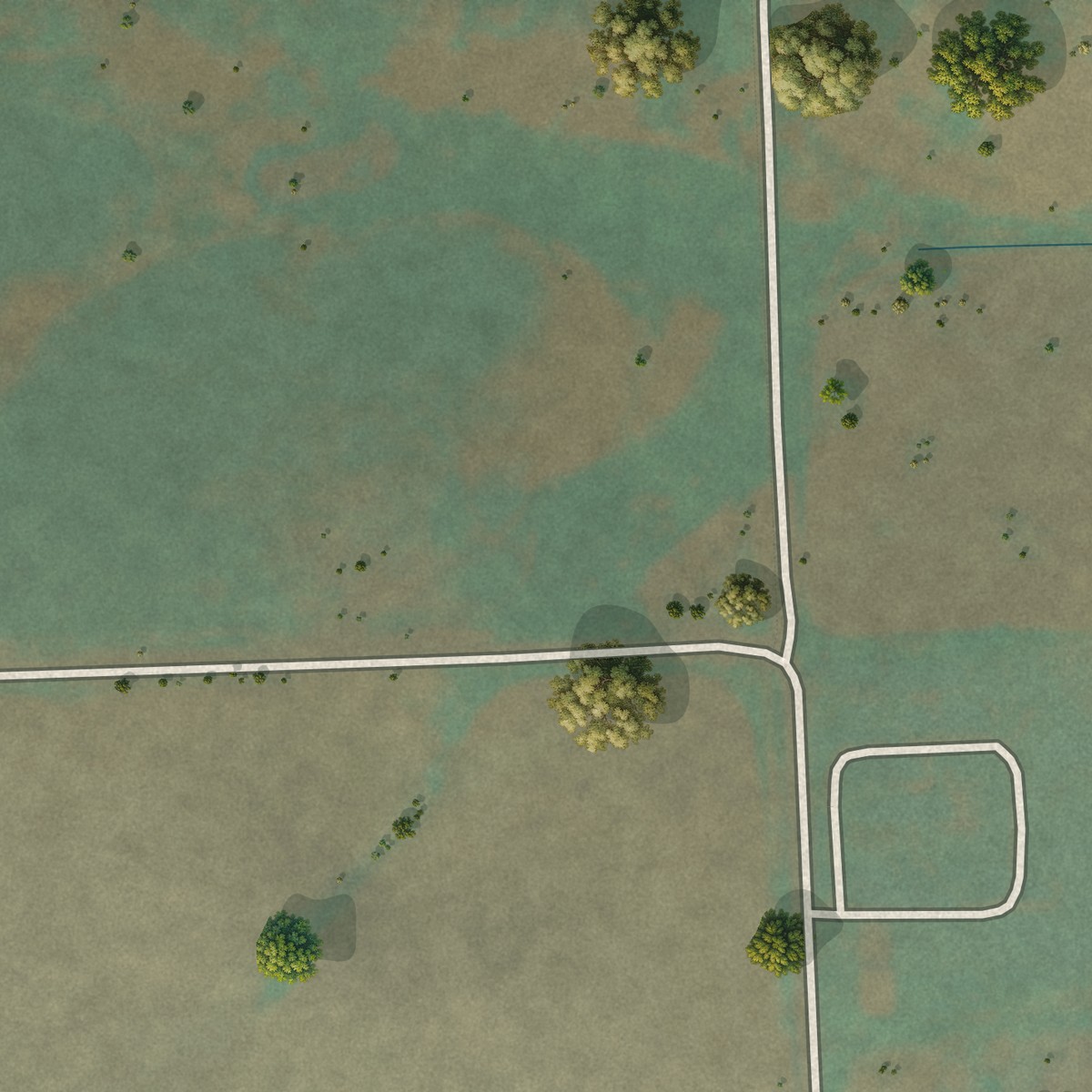 Second close-up of the map of Anatone, Washington print showing more streets and buildings