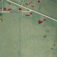 Second close-up of the map of Andersonville, Indiana print showing more streets and buildings