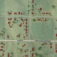 Second close-up of the map of Andover, Illinois print showing more streets and buildings