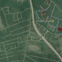 Second close-up of the map of Andrews AFB, Maryland print showing more streets and buildings