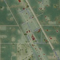 Second close-up of the map of Andrews, Florida print showing more streets and buildings