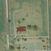 Second close-up of the map of Aneta, North Dakota print showing more streets and buildings