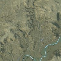 Second close-up of the map of Aneth, Utah print showing more streets and buildings