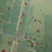 Second close-up of the map of Angie, Louisiana print showing more streets and buildings
