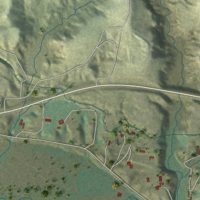 Second close-up of the map of Angustura, New Mexico print showing more streets and buildings