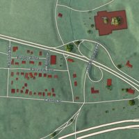 Second close-up of the map of Annandale, New Jersey print showing more streets and buildings