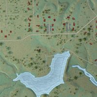 Second close-up of the map of Annetta South, Texas print showing more streets and buildings