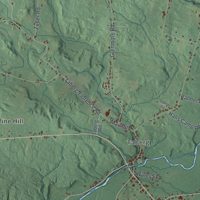 Second close-up of the map of Annsville, New York print showing more streets and buildings