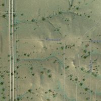 Second close-up of the map of Antelope Hills, Wyoming print showing more streets and buildings