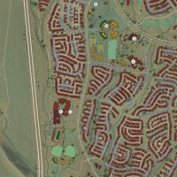 Second close-up of the map of Anthem, Arizona print showing more streets and buildings