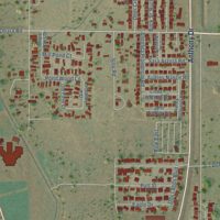Second close-up of the map of Anthony, New Mexico print showing more streets and buildings