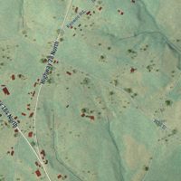 Second close-up of the map of Antreville, South Carolina print showing more streets and buildings