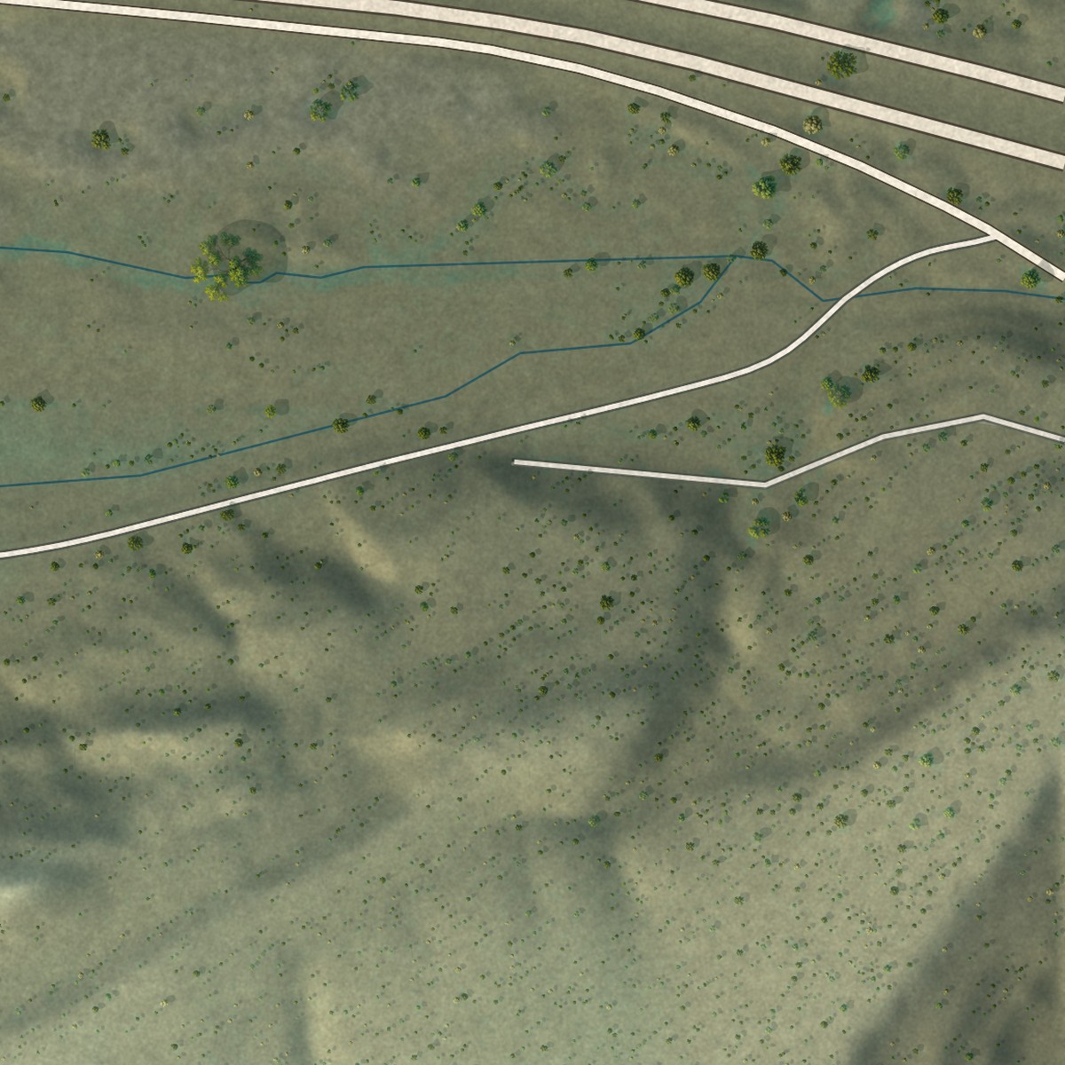 Second close-up of the map of Anzac Village, New Mexico print showing more streets and buildings