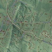 Second close-up of the map of Apison, Tennessee print showing more streets and buildings