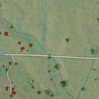Second close-up of the map of Aplin, Arkansas print showing more streets and buildings