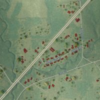 Second close-up of the map of Appleby, Texas print showing more streets and buildings