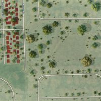 Second close-up of the map of Arbury Hills, Illinois print showing more streets and buildings