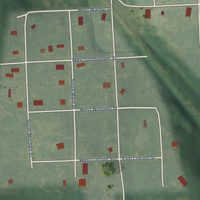 Second close-up of the map of Arcadia, Kansas print showing more streets and buildings