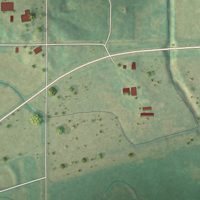 Second close-up of the map of Arcadia, Oklahoma print showing more streets and buildings