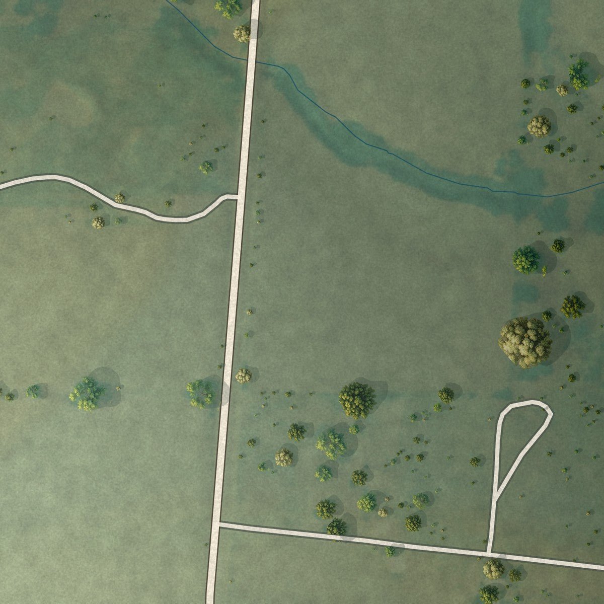 Second close-up of the map of Arcola, Missouri print showing more streets and buildings
