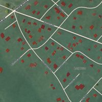 Second close-up of the map of Arden, Delaware print showing more streets and buildings