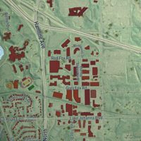 Second close-up of the map of Arden Hills, Minnesota print showing more streets and buildings
