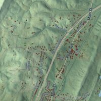 Second close-up of the map of Argo, Alabama print showing more streets and buildings