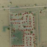 Second close-up of the map of Argusville, North Dakota print showing more streets and buildings