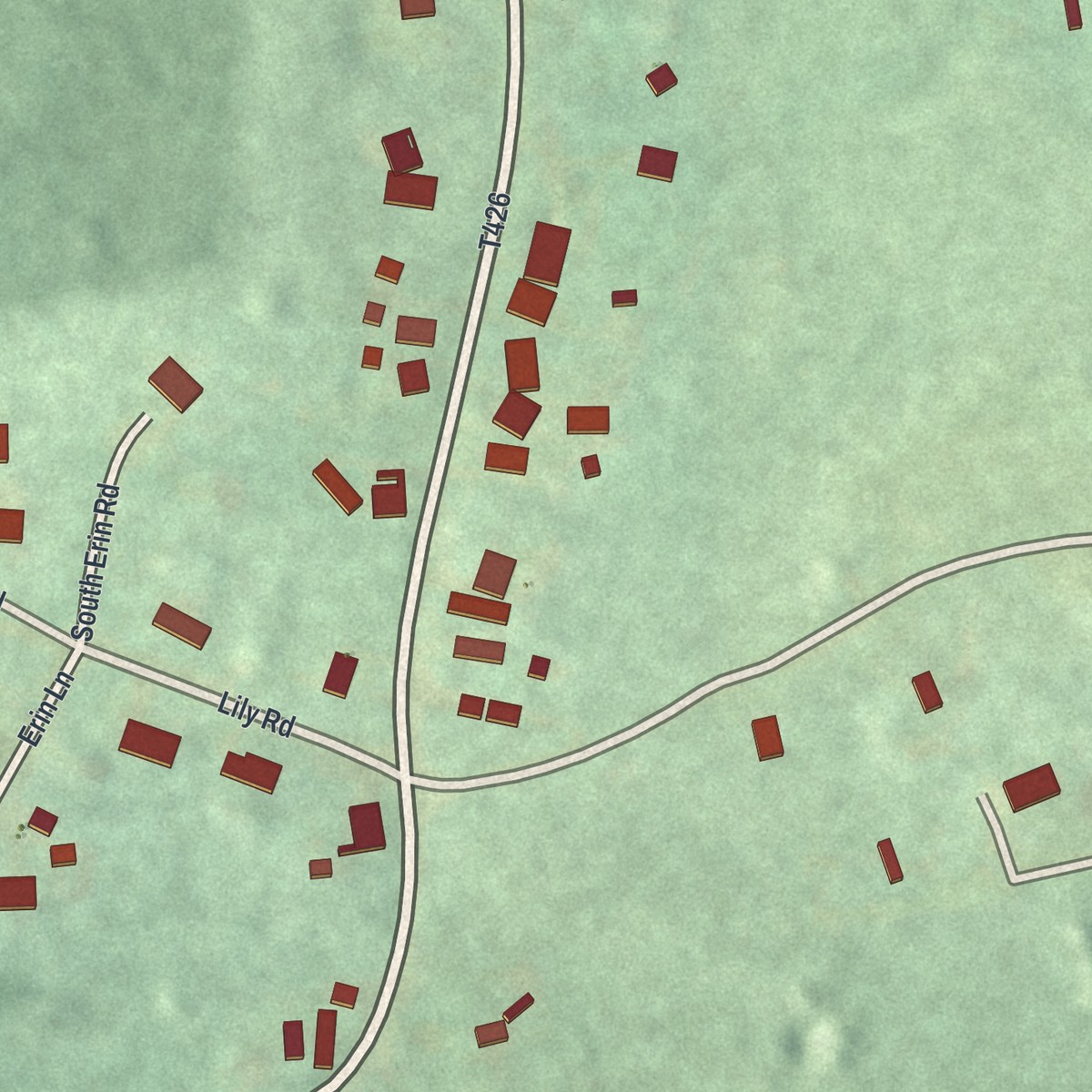 Second close-up of the map of Aristes, Pennsylvania print showing more streets and buildings