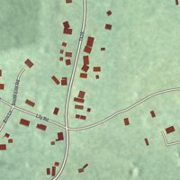 Second close-up of the map of Aristes, Pennsylvania print showing more streets and buildings