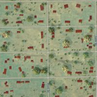 Second close-up of the map of Aristocrat Ranchettes, Colorado print showing more streets and buildings
