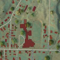 Second close-up of the map of Arkport, New York print showing more streets and buildings