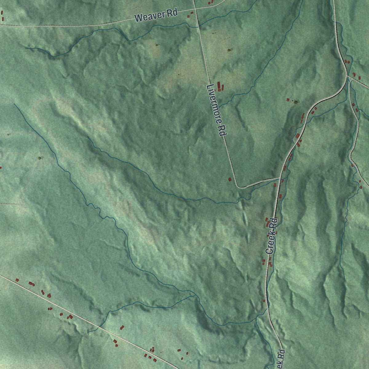 Second close-up of the map of Arkwright, New York print showing more streets and buildings