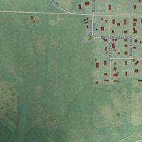 Second close-up of the map of Arlington, Kansas print showing more streets and buildings