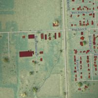 Second close-up of the map of Arma, Kansas print showing more streets and buildings