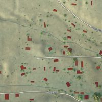 Second close-up of the map of Arrey, New Mexico print showing more streets and buildings