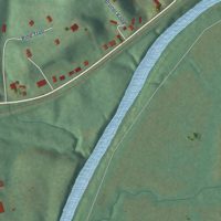 Second close-up of the map of Artemus, Kentucky print showing more streets and buildings
