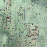 Second close-up of the map of Artondale, Washington print showing more streets and buildings