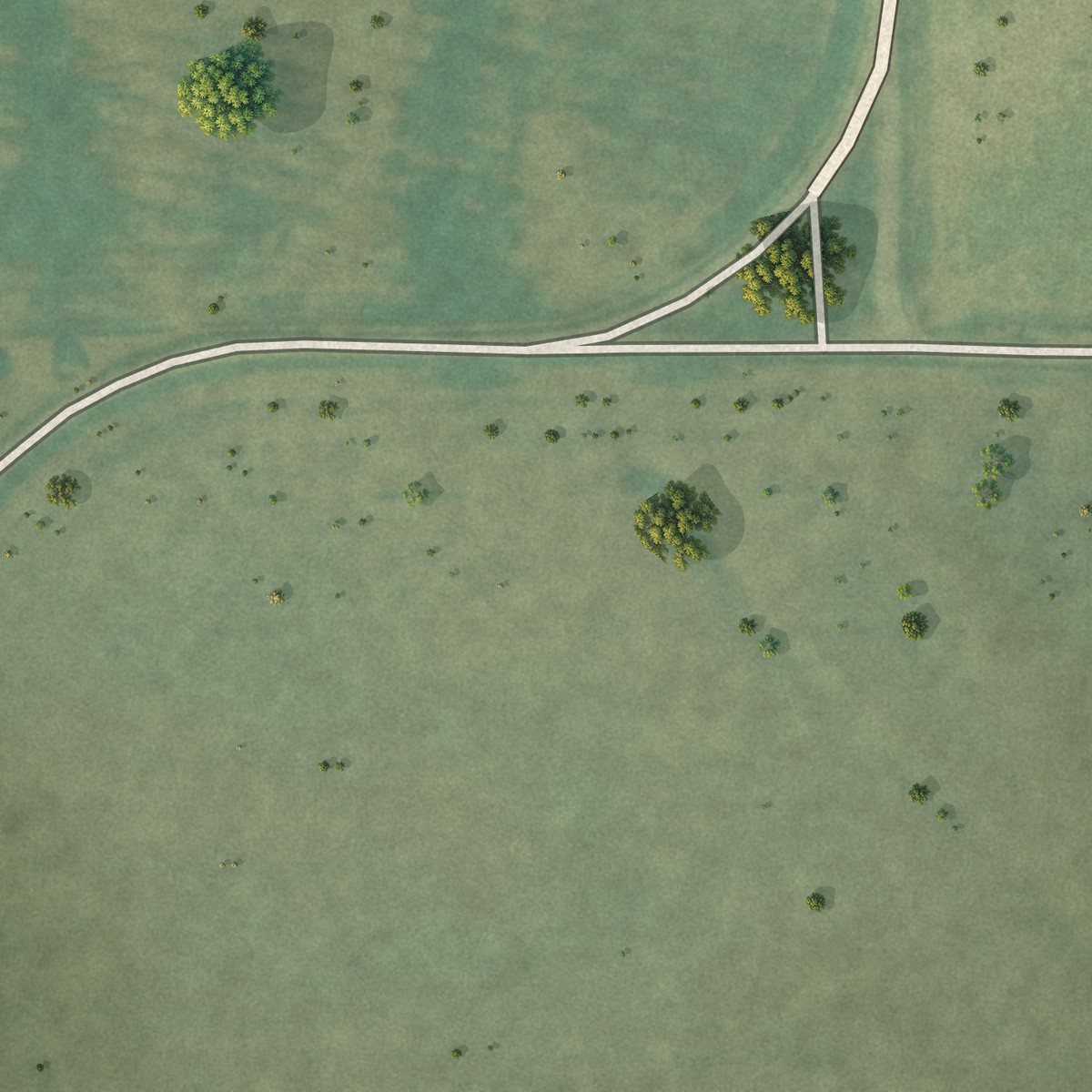 Second close-up of the map of Asherville, Kansas print showing more streets and buildings