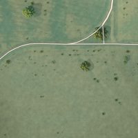Second close-up of the map of Asherville, Kansas print showing more streets and buildings