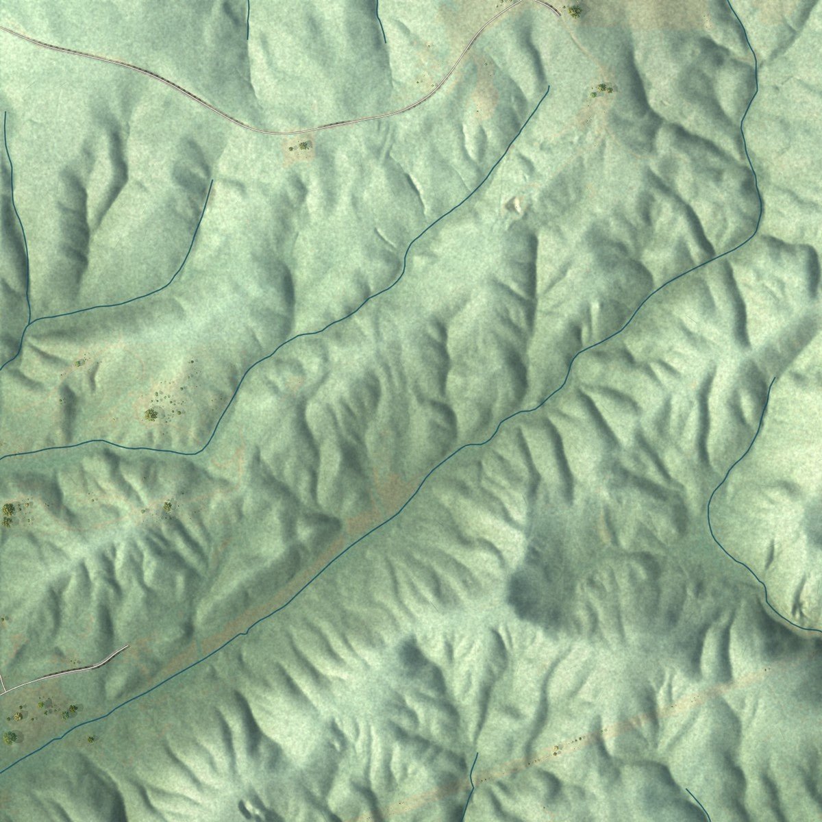 Second close-up of the map of Ashland, Alabama print showing more streets and buildings