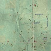 Second close-up of the map of Ashland, Michigan print showing more streets and buildings