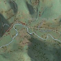 Second close-up of the map of Ashland, New York print showing more streets and buildings