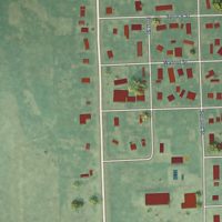 Second close-up of the map of Ashton, Idaho print showing more streets and buildings