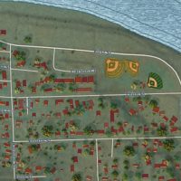 Second close-up of the map of Asotin, Washington print showing more streets and buildings