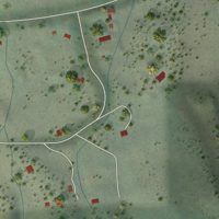 Second close-up of the map of Aspen Springs, California print showing more streets and buildings