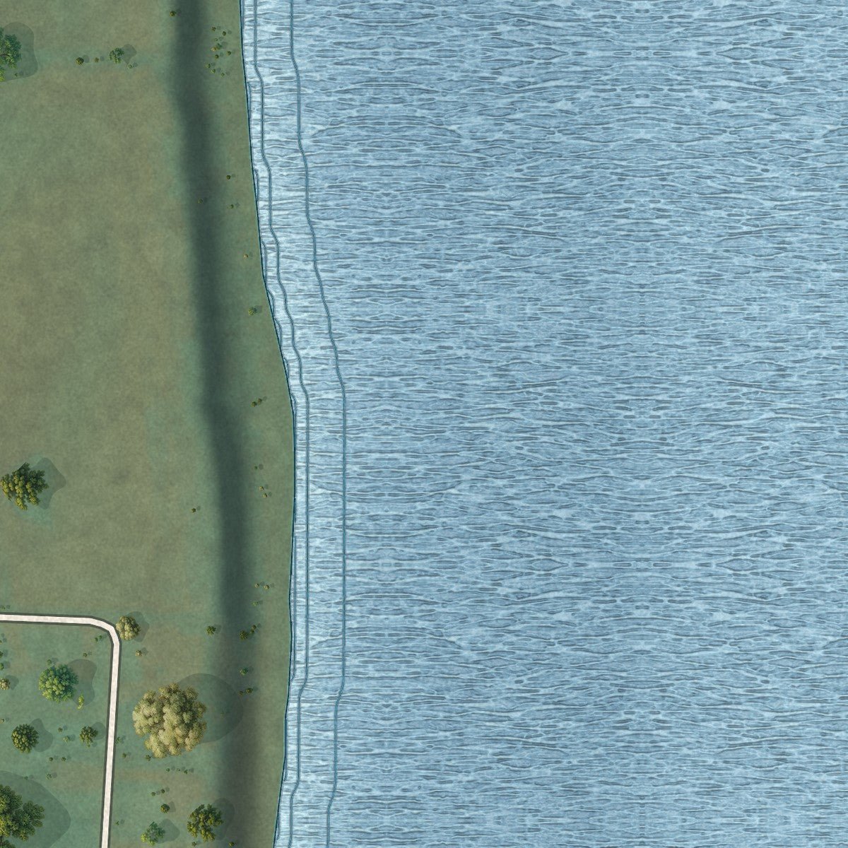 Second close-up of the map of Athalia, Ohio print showing more streets and buildings